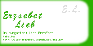 erzsebet lieb business card